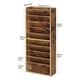 thumbnail image 2 of Organizador de archivos de pared CHOEZON de 10 niveles con 4 ganchos laterales, color marrón, 2 of 9