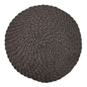 Fliperex - Set 6 Individuales Circulares Trenzados Completo Color Cafe Cafe