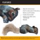 thumbnail image 2 of Juguete para mascotas Browning Ardilla de 11 cm con silbato gris, 2 of 6