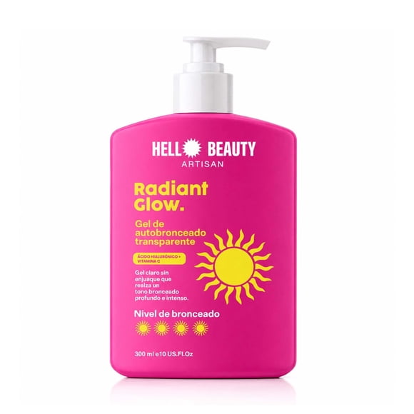 Gel bronceador Hello Beauty transparente, 300 ml