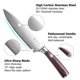 thumbnail image 3 of Juego de cuchillos PAUDIN Kitchen de acero inoxidable con alto contenido de carbono de 3 piezas, 3 of 7