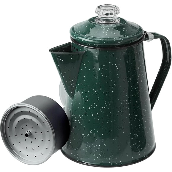 GSI Outdoors Percolador de 8 tazas de acero esmaltado para café