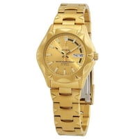 Reloj Seiko 5 Sports Gold Tone Stainless Steel Gold Dial 23 Jewels Automatic Snz450J1 100M Men'S Watch