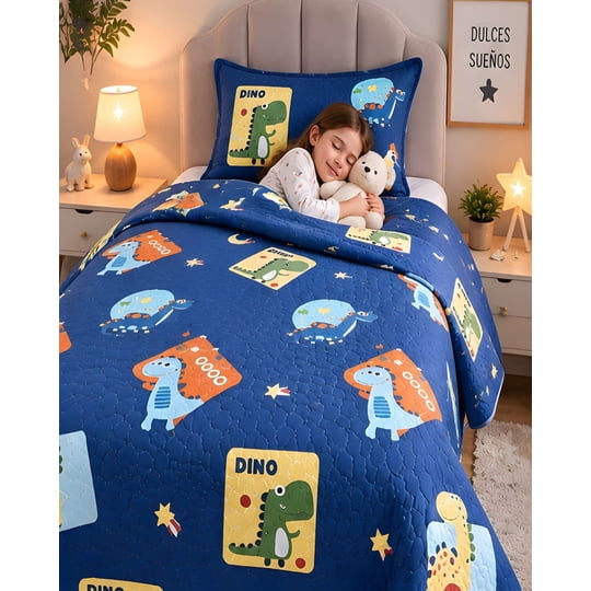 Mylhogar - Quilt 1.5 Plazas 180x230 Cm + Funda De Almohada