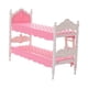 thumbnail image 3 of Litera en miniatura para casa de muñecas, muebles de litera, modelo de juguete de imitación para niños, accesorios de fotografía de dormitorio, jardín rosa, 3 of 5