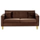 thumbnail image 1 of Sofa New Retro 3 Cuerpos Felpa 01 Chocolate, 1 of 5