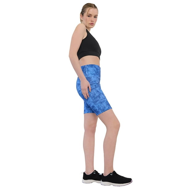 Calza Deportiva Mujer Biker Celeste Corona