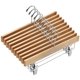 thumbnail image 1 of Perchas de madera AMKUFO para pantalones, 20 unidades, madera natural con clips, 35 cm, 1 of 7