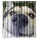 thumbnail image 1 of Cortina de ducha con diseño de cara de perro, con ganchos, tamaño 66 x 72 pulgadas, 1 of 3