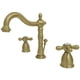 thumbnail image 1 of Grifo de baño Kingston Brass KB1977AX de instalación amplia, latón cepillado, 1 of 6
