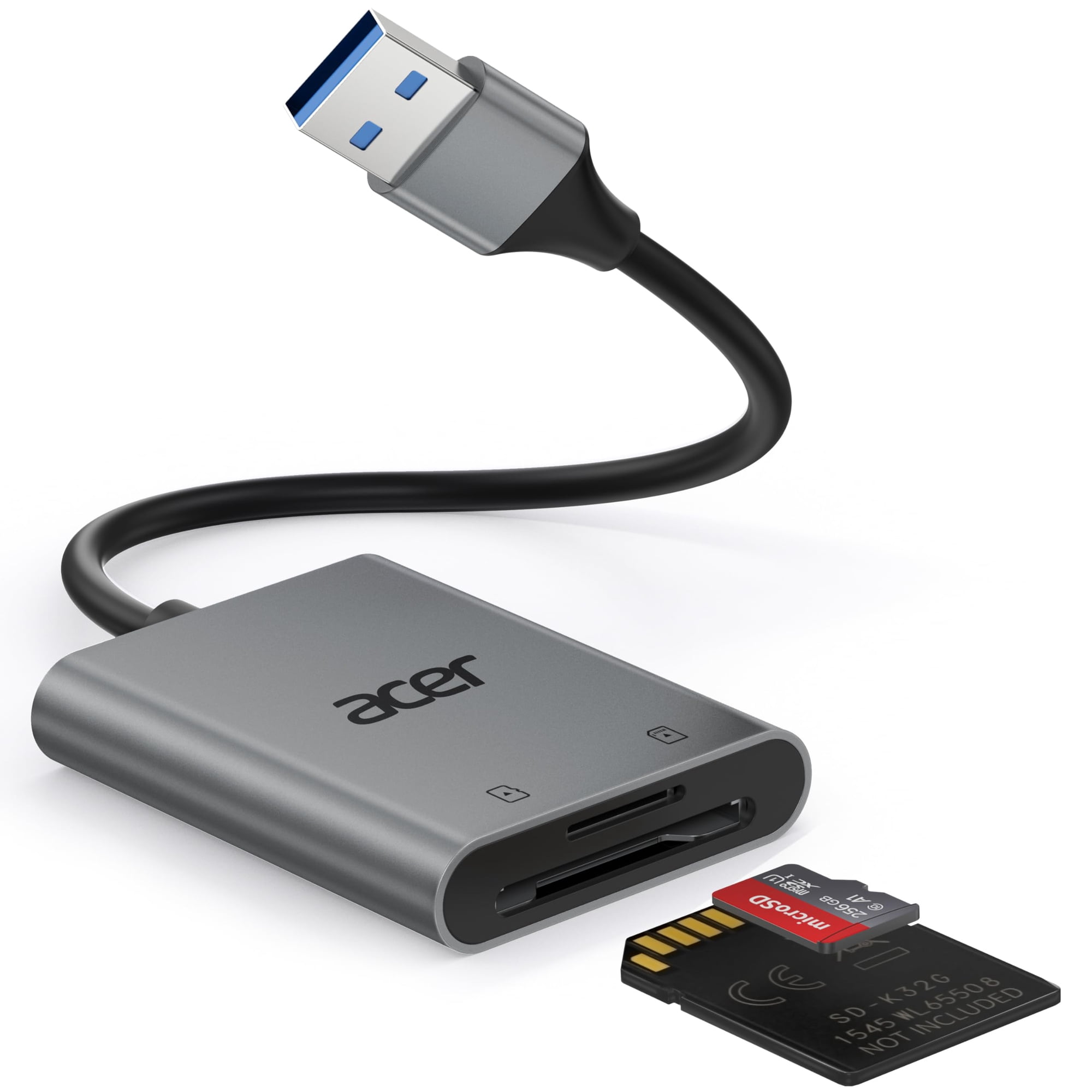 Lector De Tarjetas De Memoria Acer Usb-a 3.0 Doble Ranura De Aluminio