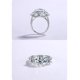 thumbnail image 3 of Anillos de Moissanita 5CTTW para Mujer Color D VVS1 Anillo de Compromiso de 3 Piedras Anillo de Banda de Boda de Aniversario de Plata Esterlina 925 Talla 5-10, 3 of 7
