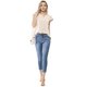 thumbnail image 4 of INSPIRE CHIC Blusa Sólida para Mujer Cuello en V con Volantes Manga Corta Ligera para el Trabajo S Beige, 4 of 7