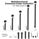 thumbnail image 3 of VR Controller Accessories, VR Gorilla Tag Long Arms Grips for Meta Quest 3 Beat Saber Golf Club Baseball-Negro, 3 of 7