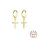 thumbnail image 1 of Aretes HESHPAWS S925 Sterling Silver Cross Diamantados Plata, 1 of 3
