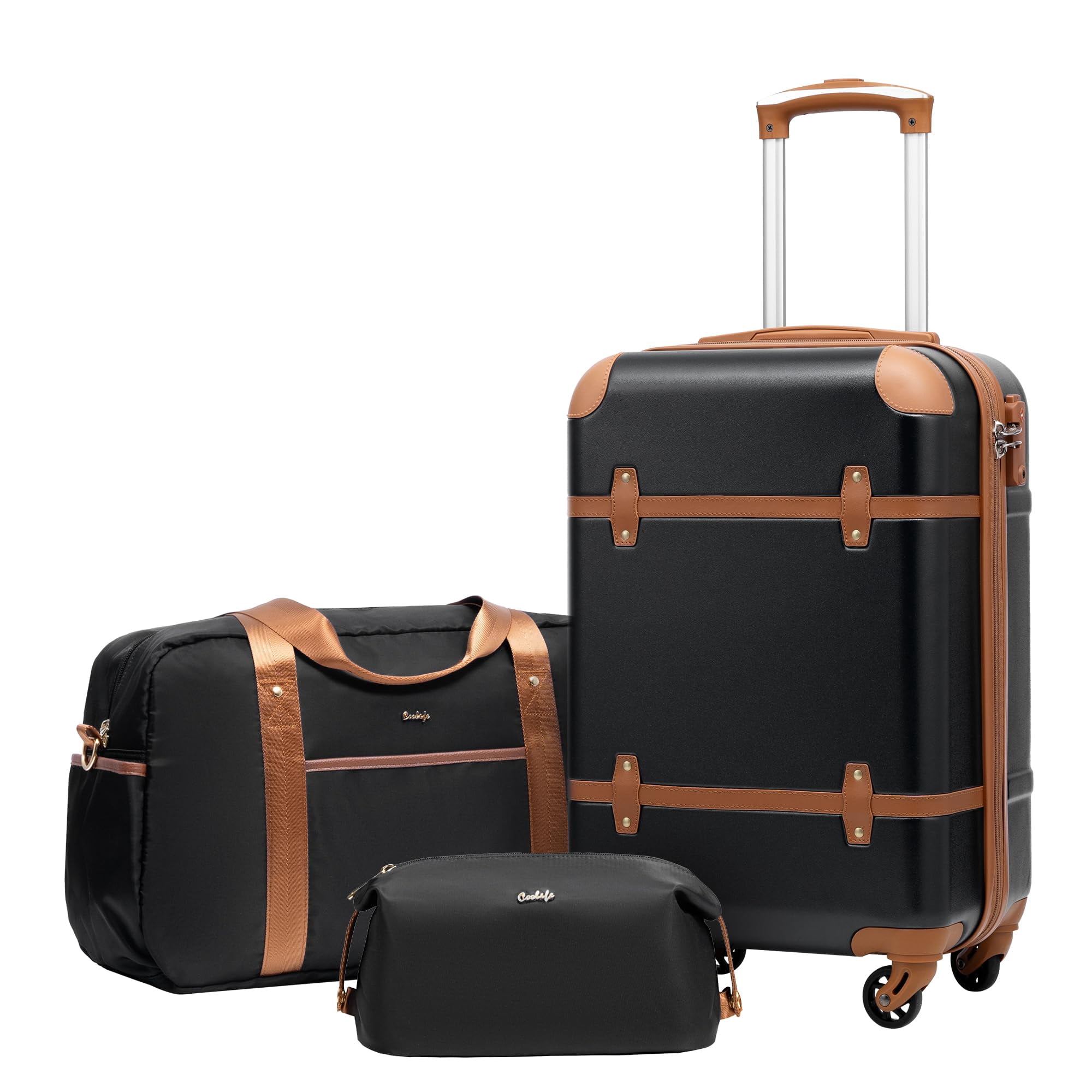 Set De Equipaje Coolife, Maleta De 3 Piezas, Policarbonato, Tapa Dura Con Cierre Tsa
