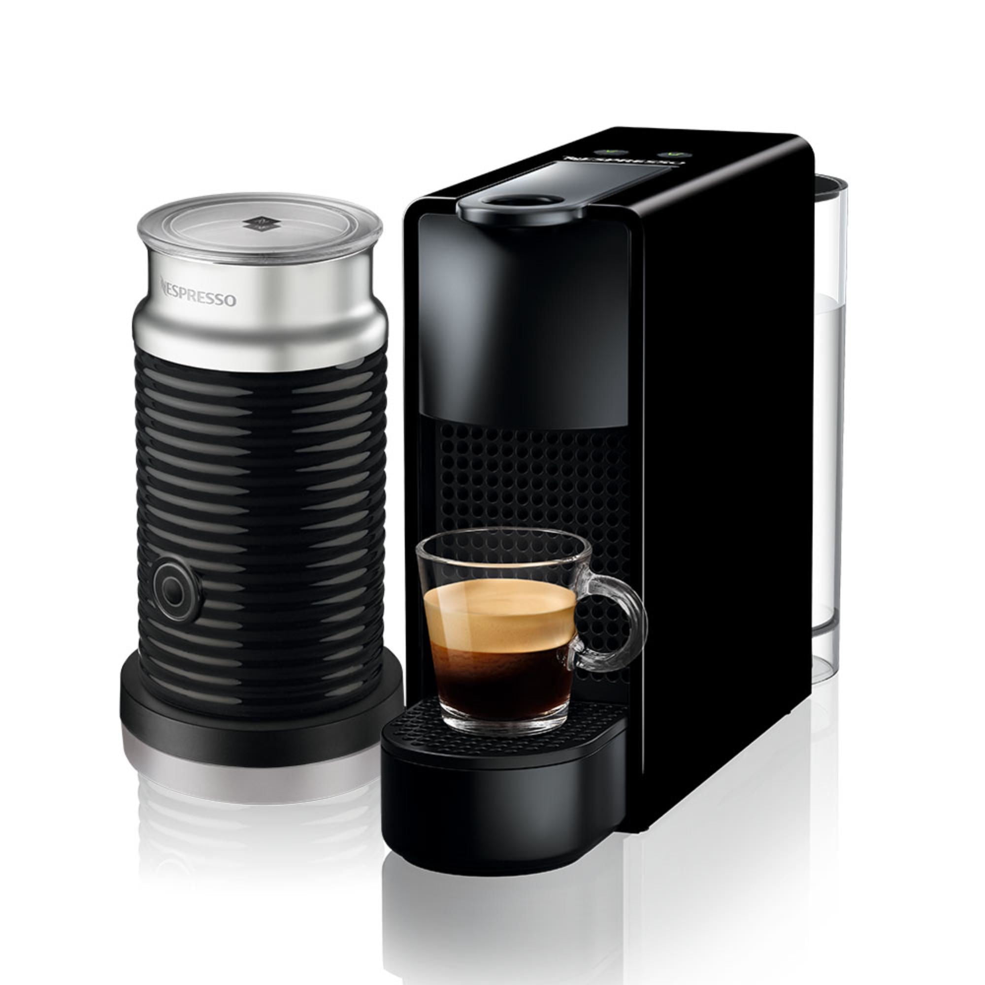 Nespresso - Cafetera Essenza Mini Negra + Espumador