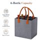 thumbnail image 5 of Bolsas de Vino Daphilly para 6 Botellas – Bolsa de Fieltro con Asas de Cuero – Regalo, 5 of 7