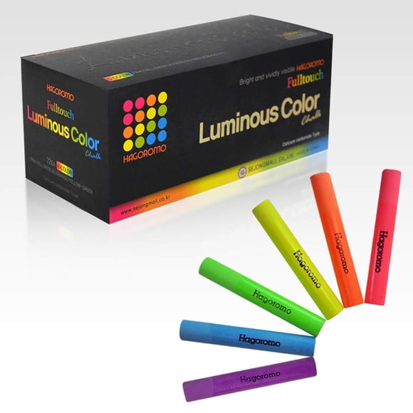 Tiza Luminosa 72 Unidades Mezcla De 6 Colores Sin Polvo No Tóxica