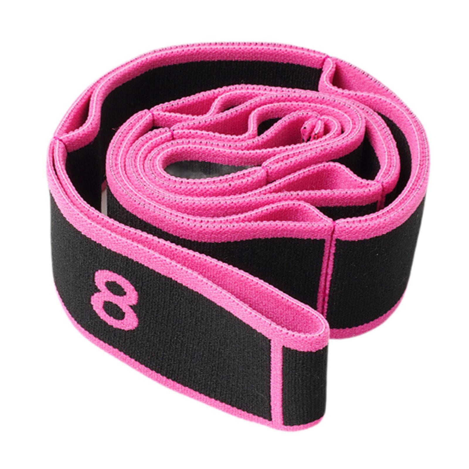 Ioensy - Correa Elástica Cinturón De Estiramiento De Yoga Segmentado Para Gimnasia Adultos Taekwondo Negro