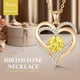 thumbnail image 2 of Collar Love Pendant Doble Corazón con Zirconia y Piedra de Nacimiento Plata, 2 of 3