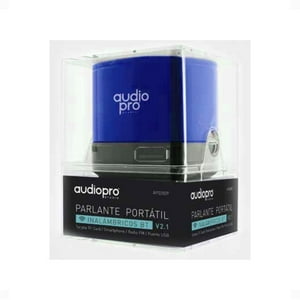 Audiopro - Mini Parlante Bluetooth Portátil Con Entrada Sd/Usb/Fm Azul Audio Pro
