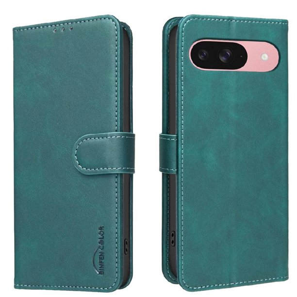 Funda Billetera para Google Pixel 10 Pro 5G Protección RFID y Soporte Ajustable Verde