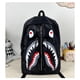 thumbnail image 1 of Creative shark print school bag student boys girls funny satchel waterproof daypack unisex schoolbag with shark light backpacks, 1 of 3