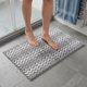 thumbnail image 2 of REGALWOVEN Alfombras de Baño Ultra Suaves Absorbentes Antideslizantes Lavables a Máquina Alfombra de Baño de Chenilla para Ducha, Decoración del Hogar Gris 24" x 16", 2 of 7