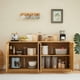 thumbnail image 2 of 59-inch modern wavy sideboard, curved contour design storage cabinet, 4-door cabinet with storage function, suitable for kitchen/bedroom/living room, Natural, 59.0"L x 15.7"W x 27.7"H, 2 of 3