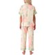 thumbnail image 3 of INSPIRE CHIC Conjunto de Pijama de Satén para Mujer Seda Floral Manga Corta Top y Pantalones 2 Piezas Pijamas M Rosa, 3 of 6