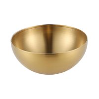 Bothyi - Cuencos Metálicos Cuencos Soperos Multifunción Apilables Para Frigorífico Aureate 20Cm