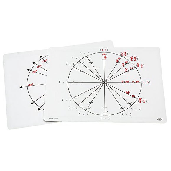 Set de 10 Tapetes Didax de Círculo Unitario para Escribir y Borrar 23x30 cm
