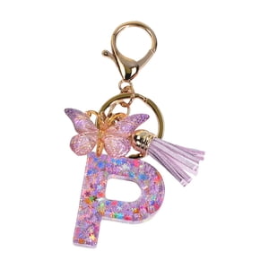 Bothyi - Llavero De Resina Adornos Niñas Mujeres Regalos Alfabeto Inglés Llavero Llavero P