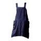 thumbnail image 4 of Delantal De Algodón Lino Con Bolsillo Espalda Cruzada Delantales De Chef Para Mujer XL Azul, 4 of 5