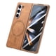 thumbnail image 4 of Magnetic Slim Case for Samsung Galaxy Z Fold 6 with Camera Guard & Anti-Scratch Back Brown, 4 of 6