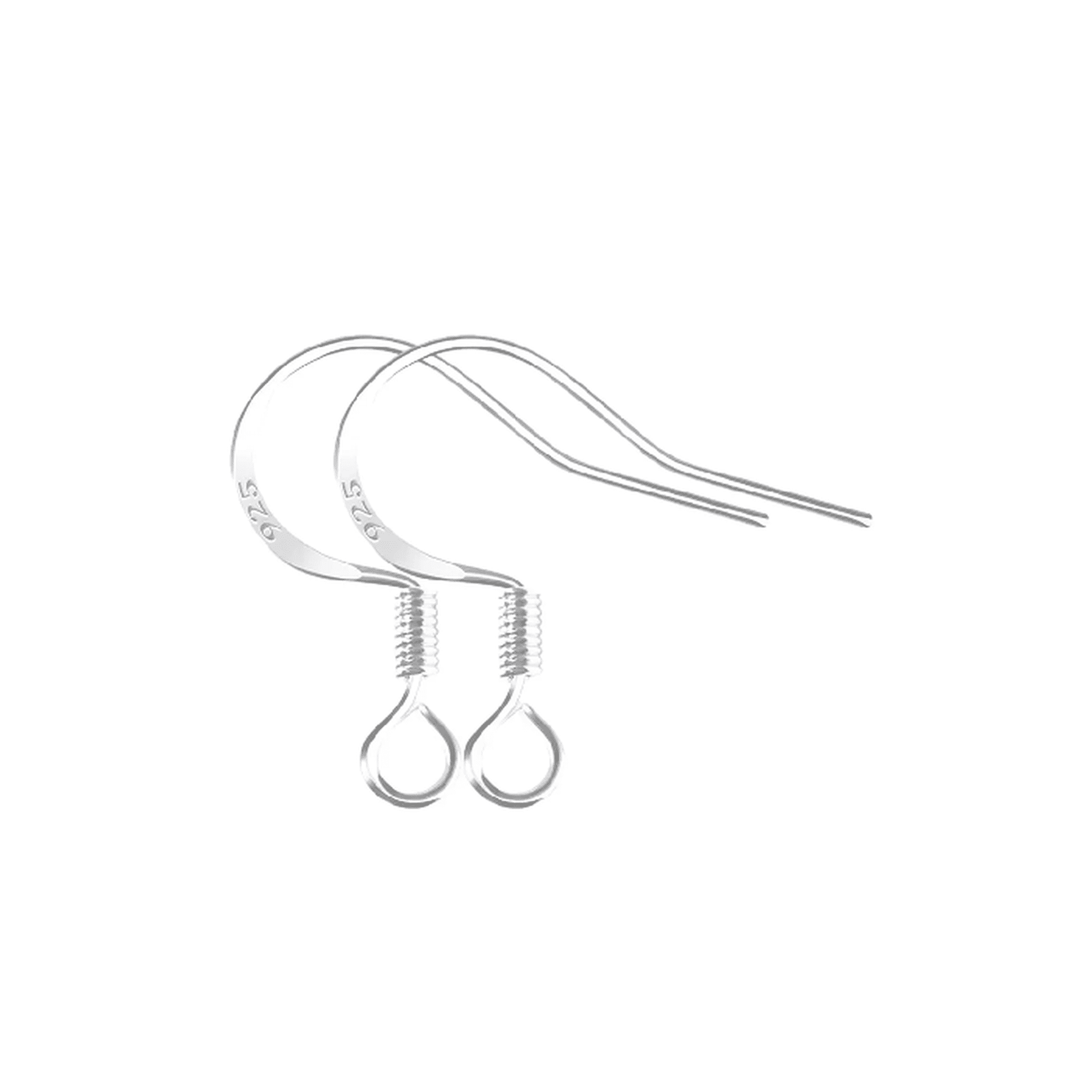 Genérico - 100 Ganchos Para Aros, 50 Pares, Color Plata