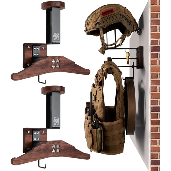 Soporte de pared para equipo táctico ONETIGRIS: casco, chaleco y cinturón