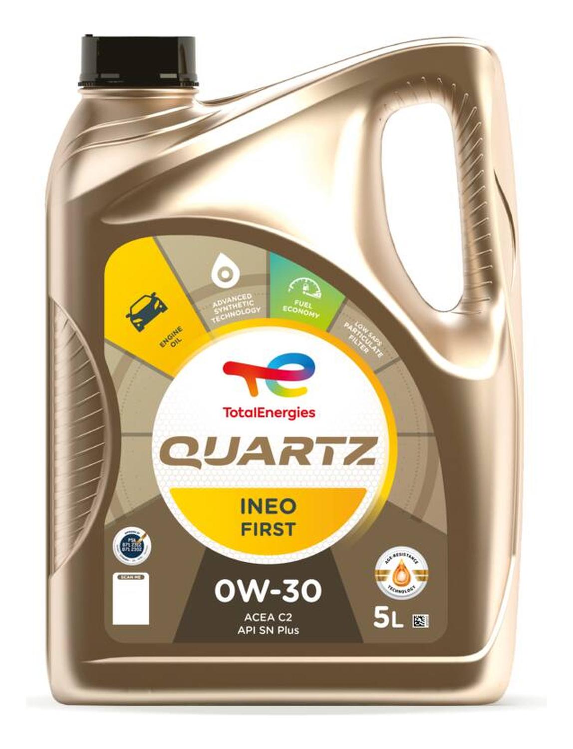 Totalenergies - Aceite De Motor Ineo First 0W30 Total Quartz 5Lts