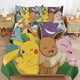 thumbnail image 2 of Comforter Set Queen Size Pokemon Set with 2 Pillowcases for All SeasonsBedding Set 3pcs for Kids Boys Girls Bedroom Decor Bed Sheets, 2 of 5