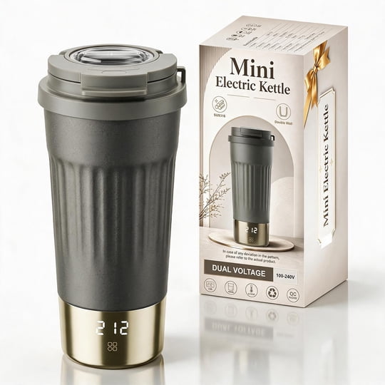 Tetera Eléctrica Luuponko 400 ml 110 v/220 v Con Pantalla Lcd