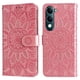 thumbnail image 4 of Funda tipo cartera FOXDOCK para Vivo Y04 , diseño girasol en relieve, cuero PU, cierre magnético, soporte y tarjetero, 4 of 4