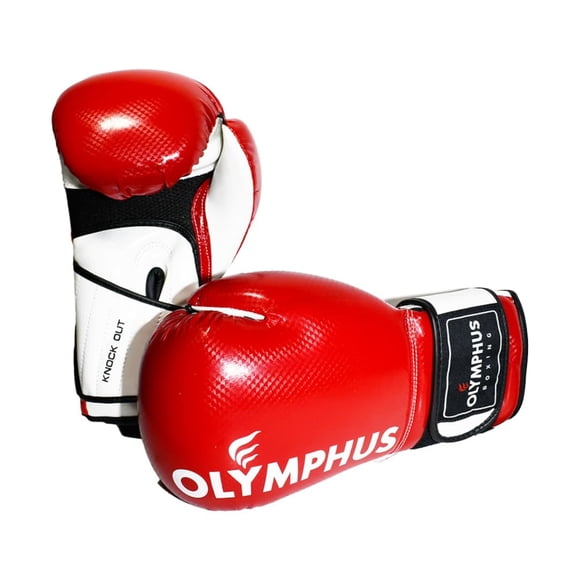 Guante de box Knock out Rojo / Blanco Olympus