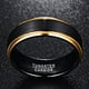 thumbnail image 3 of 1pc Stylish and Durable Tungsten Ring with Golden Edge and Black Matte Finish - Available in Sizes 7-15, 3 of 4