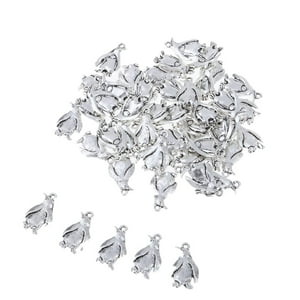 Genérico - Diy Accesorios De Joyería De Diseño Vintage Pingüino Colgantes Color Antiguo Plata