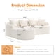 thumbnail image 1 of Boneless L-Shape Sectional Sofa with Curved Chaise,White Modular Chenille Compression Couch,30D High-Density Foam,Minimalist Modular Couches Sleeper for Living Room Bedroom Apartment Lounge., 1 of 3