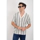 thumbnail image 3 of Camisa Hombre Hilo Algodon Verano Diseño Lineas Calidad Premium 7225, 3 of 4
