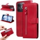 thumbnail image 5 of Funda con Cremallera para Realme Narzo 80 Lite 4G, Carcasa Cartera de Cuero PU con Soporte y Tarjetero, 5 of 5