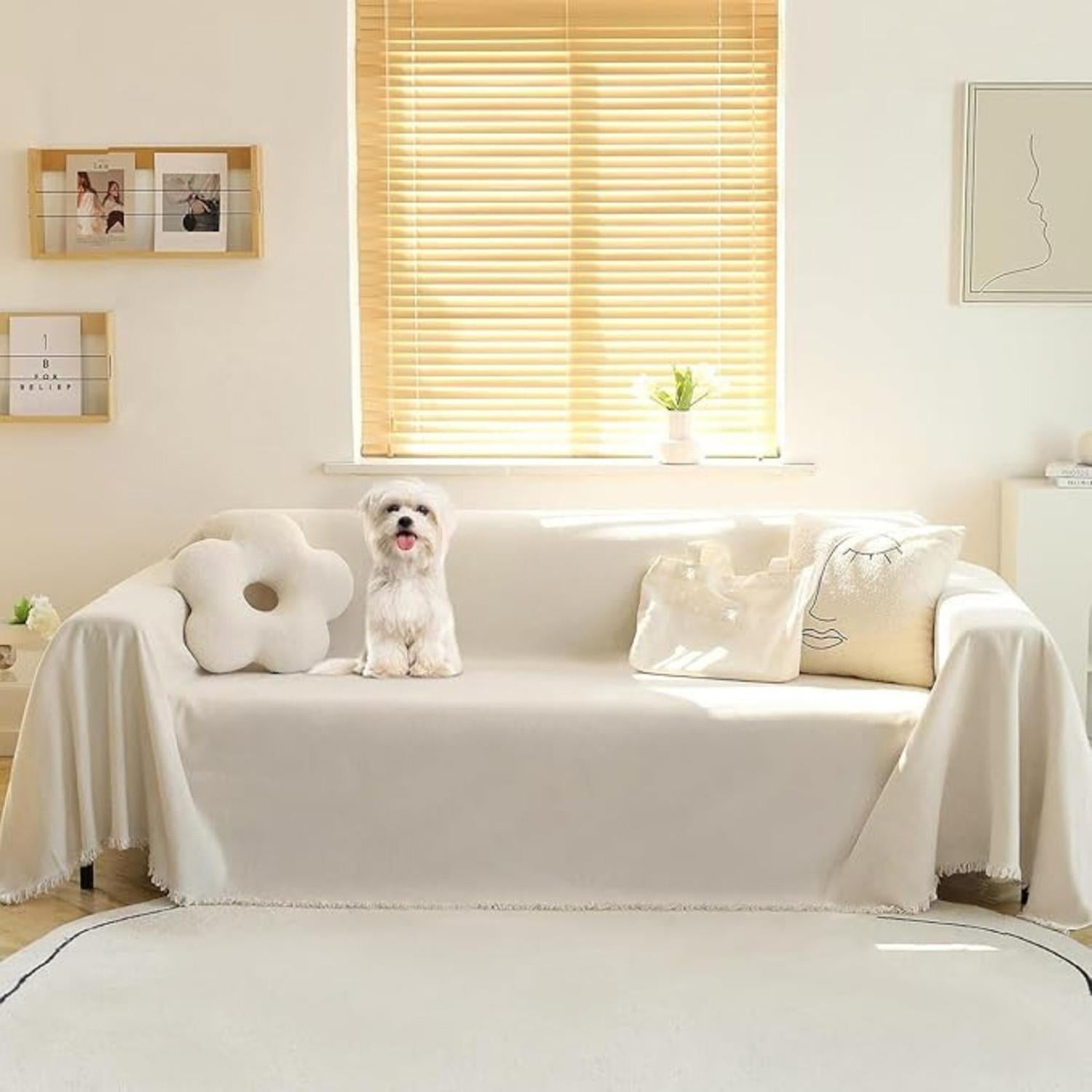 Aura Zeus - Fundas De Sillon A Medida Ajustable Cubre Sofa Az Beige 2 Cuerpos Beige