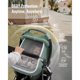 thumbnail image 3 of Blissful Diary Muslin Baby Car Seat Cover, Infant Canopy, Roman Green, 3 of 3